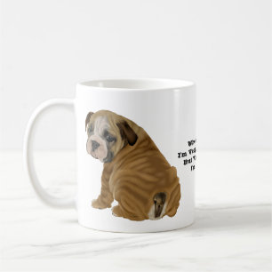 Caneca De Café Cachorrinho travesso do Bulldog Inglês