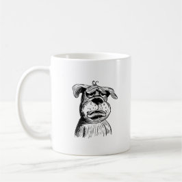 Caneca De Café Cachorro Adora Mug, Engraçado Pitbull