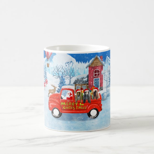 Caneca De Café Cachorro Afegão na Neve de Caminhão de Entrega de  (Centro)