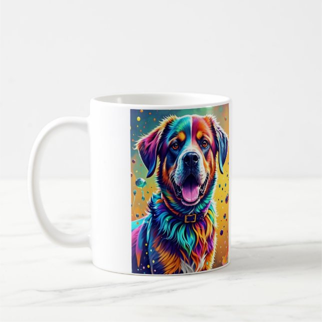 Caneca De Café Cachorro alegre e alegre e divertido, salgado (Esquerda)