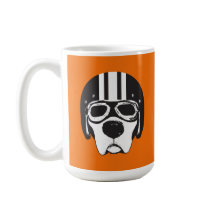 Cachorro Amarelo no Helmet & Goggles Biker