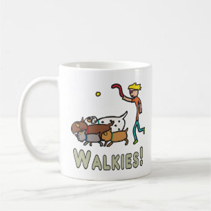 Caneca De Café Cachorro Andando