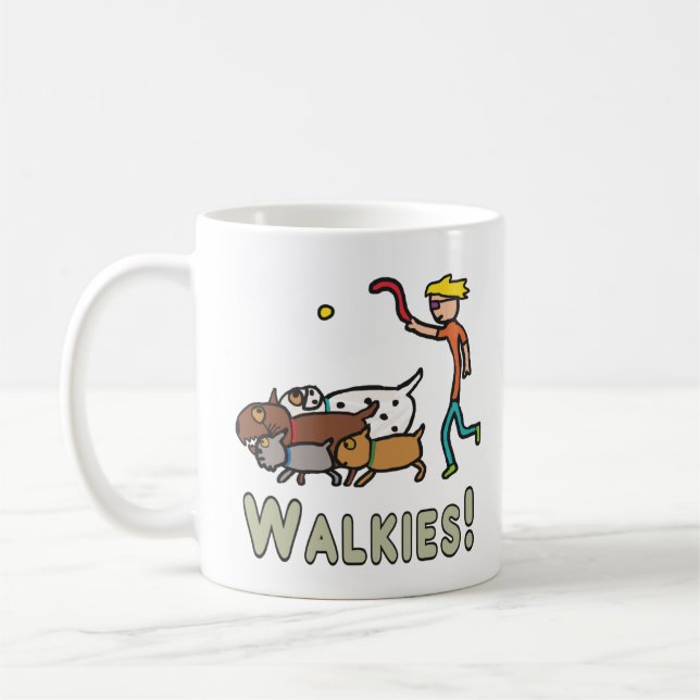 Caneca De Café Cachorro Andando (Esquerda)