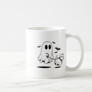 Caneca De Café Cachorro Andando Fantasma Vestido Como Dia de as B