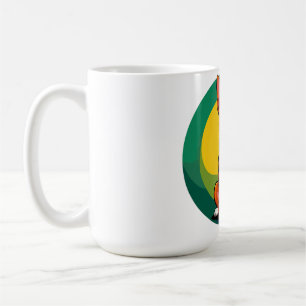 Caneca De Café Cachorro Animado Fofo com Coleira