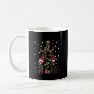Caneca De Café Cachorro Árvore de Natal do Chocolate Labrador