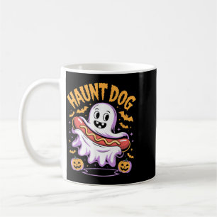 Caneca De Café Cachorro Assombrado Fantasma Engraçado Hotdog Hall
