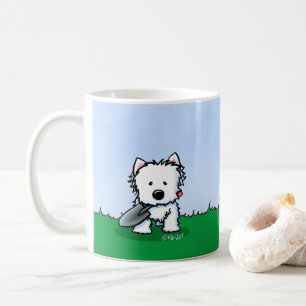 Caneca De Café Cachorro Auxiliar do Jardim do KiniArt