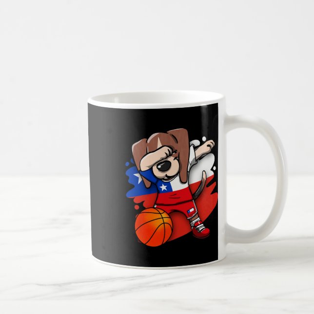 Caneca De Café Cachorro Beagle Dabbing Chile Jersey Amantes do Es (Direita)