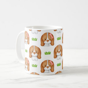 Caneca De Café Cachorro Beagle em Aquarela Fofa