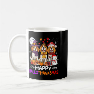 Caneca De Café Cachorro Beagle Fofo Hallothanksmas Halloween