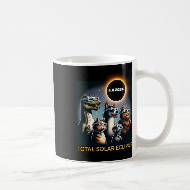 Caneca De Café Cachorro Bigfoot Eclipse Gles Total Eclipse Solar  (Direita)