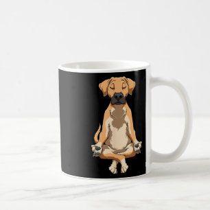 Caneca De Café Cachorro Black Mouth Cur Yoga Cachorro Cur Meditan
