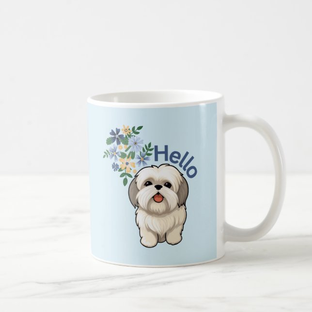Caneca De Café Cachorro Bonito Almoço (Direita)
