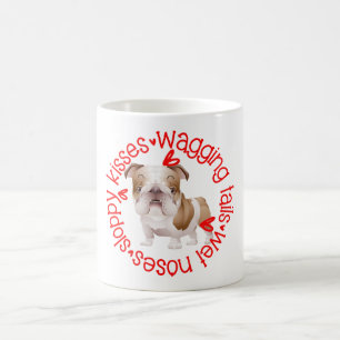 Caneca De Café Cachorro Bonito, Beijos Desleixados