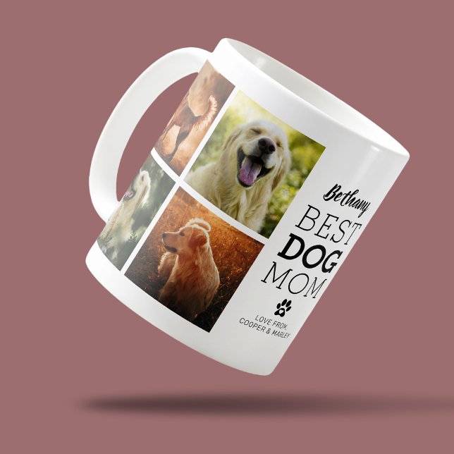 Caneca De Café Cachorro Bonito, Mãe, Colagem Fotográfica Café Mug (Criador carregado)