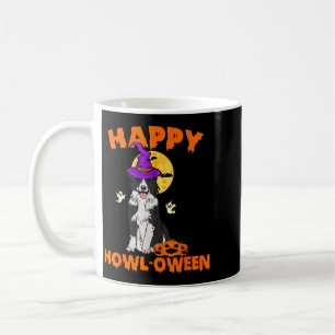 Caneca De Café Cachorro Border Collie Preto E Branco Bruxa Feliz