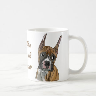 Caneca De Café Cachorro Boxer Fawn Vermelho Animado