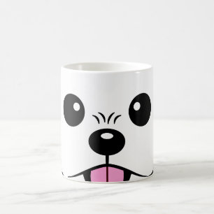 Caneca De Café Cachorro Branco Bichon Cachorro Esticando A Língua