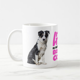 Caneca De Café Cachorro-branco Collie Lover Black-Puppy