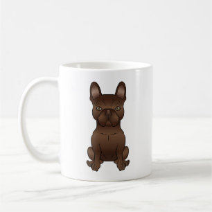 Caneca De Café Cachorro-branco de chocolate Marrom-francês Buldo