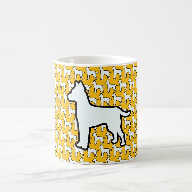 Caneca De Café Cachorro Branco Grande Amarelo (Centro)