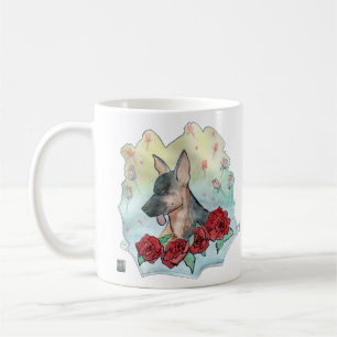 Caneca De Café Cachorro brincando num jardim de german shepherd r