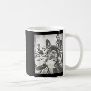 Caneca De Café Cachorro Bulldog Francês Ai Engraçado Selfie Com P