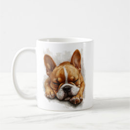 Caneca De Café Cachorro-Bulldog Francês Dormindo