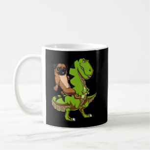 Caneca De Café Cachorro Cachorro Andando T-Rex Dinossauro