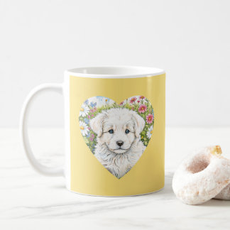 Caneca De Café Cachorro Cachorro Cachorro Amarelo