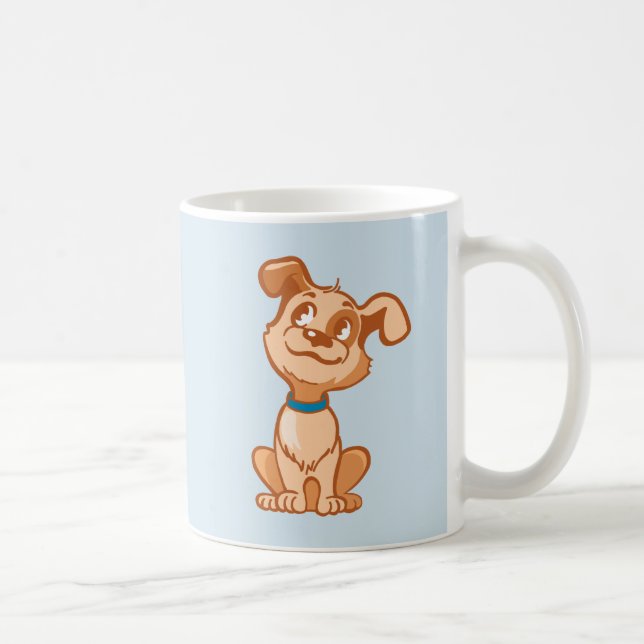 Caneca De Café Cachorro Cachorro Clássico 11 oz (Direita)