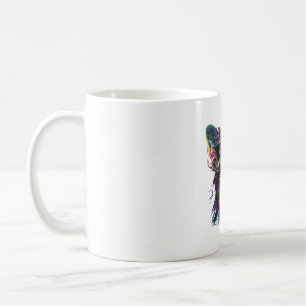 Caneca De Café Cachorro Cachorro de Pintura do Abstrato Chihuahua
