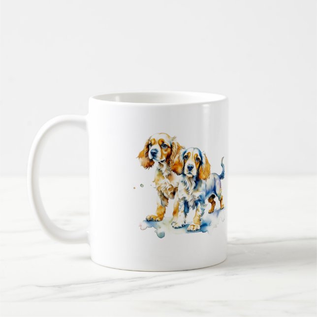Caneca De Café Cachorro Cachorro Espanhol Cachorro Ama Cachorro (Esquerda)