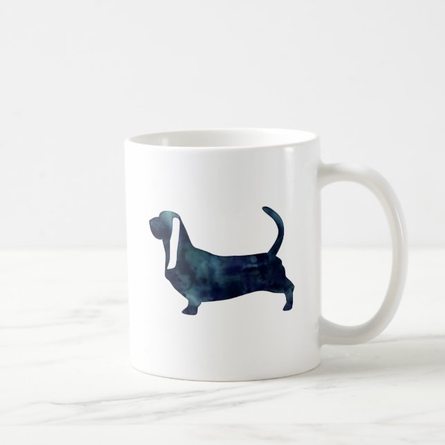 Caneca De Café Cachorro Cachorro Negro Silhub (Direita)