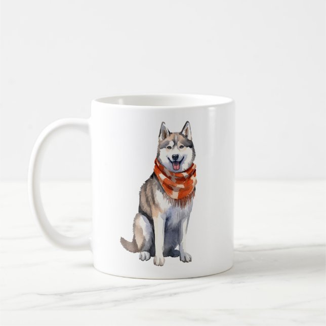 Caneca De Café Cachorro Cachorro Siberiano (Esquerda)