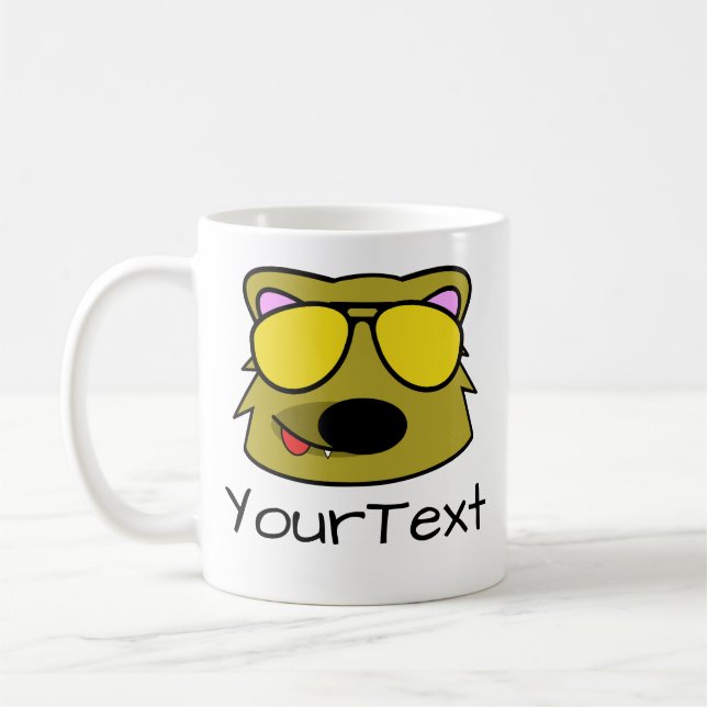 Caneca De Café Cachorro Cara de Cachorro Personalizado (Esquerda)