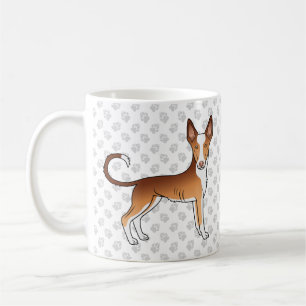 Caneca De Café Cachorro-Casaco Suave, Suave E Branco, Ibizan Houn