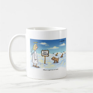 Caneca De Café Cachorro Céu - Onde anjos temem caminhar.