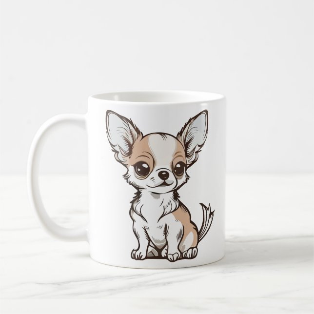 Caneca De Café Cachorro Chihuahua  (Esquerda)