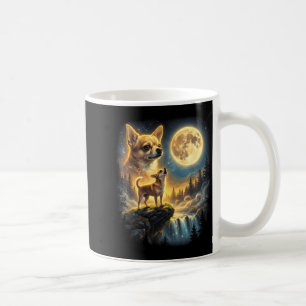 Caneca De Café Cachorro Chihuahua arte noite enluarada chihuahua