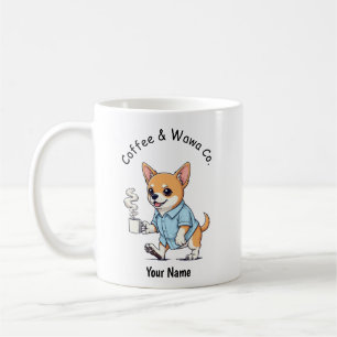 Caneca De Café Cachorro Chihuahua engraçado Terno de Negócios Caf