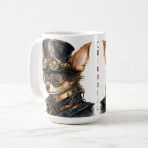 Caneca De Café Cachorro Chihuahua Steampunk