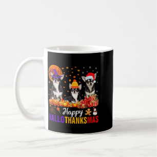Caneca De Café Cachorro Chihuahua Uni-S Kids Halloween Dia de Açã