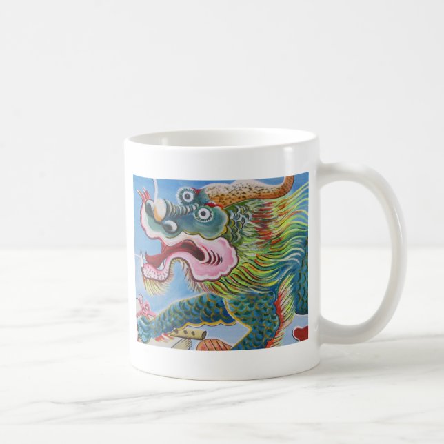 Caneca De Café Cachorro Chinês/Mural Guardião do Leão (Direita)