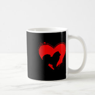 Caneca De Café Cachorro Chow Chow Coração Forma Dia dos Namorados