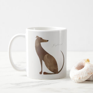 Caneca De Café Cachorro Cinzento Moderno - Retrato Mug