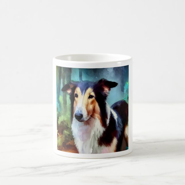 Caneca De Café Cachorro Collie Suave (Centro)