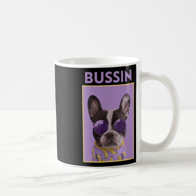 Caneca De Café Cachorro Com Pulmões Bulldog Bussin (Direita)