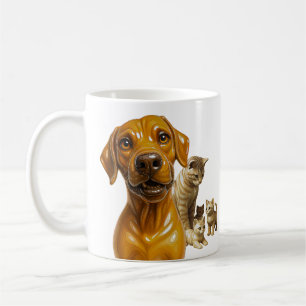 Caneca De Café Cachorro Conhece a Mãe do Gato e sua Turma de Gati